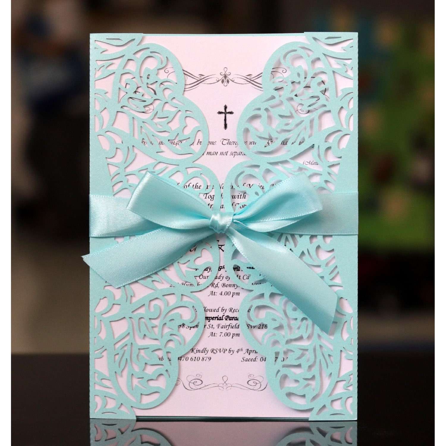 Marriage Invitation Card Wedding Card Laser Cut Paper White